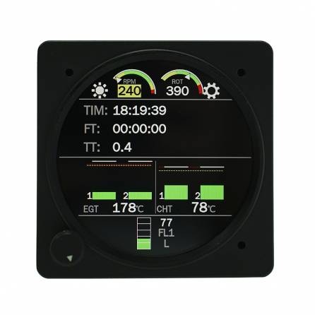 EIS 3-1/8" монитор двигателя и планера