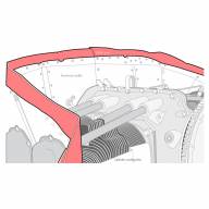 Baffle силикон 1/8'x3x9 красный